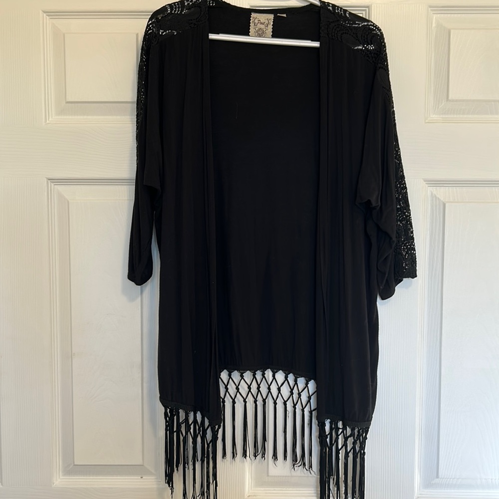 Black cardigan